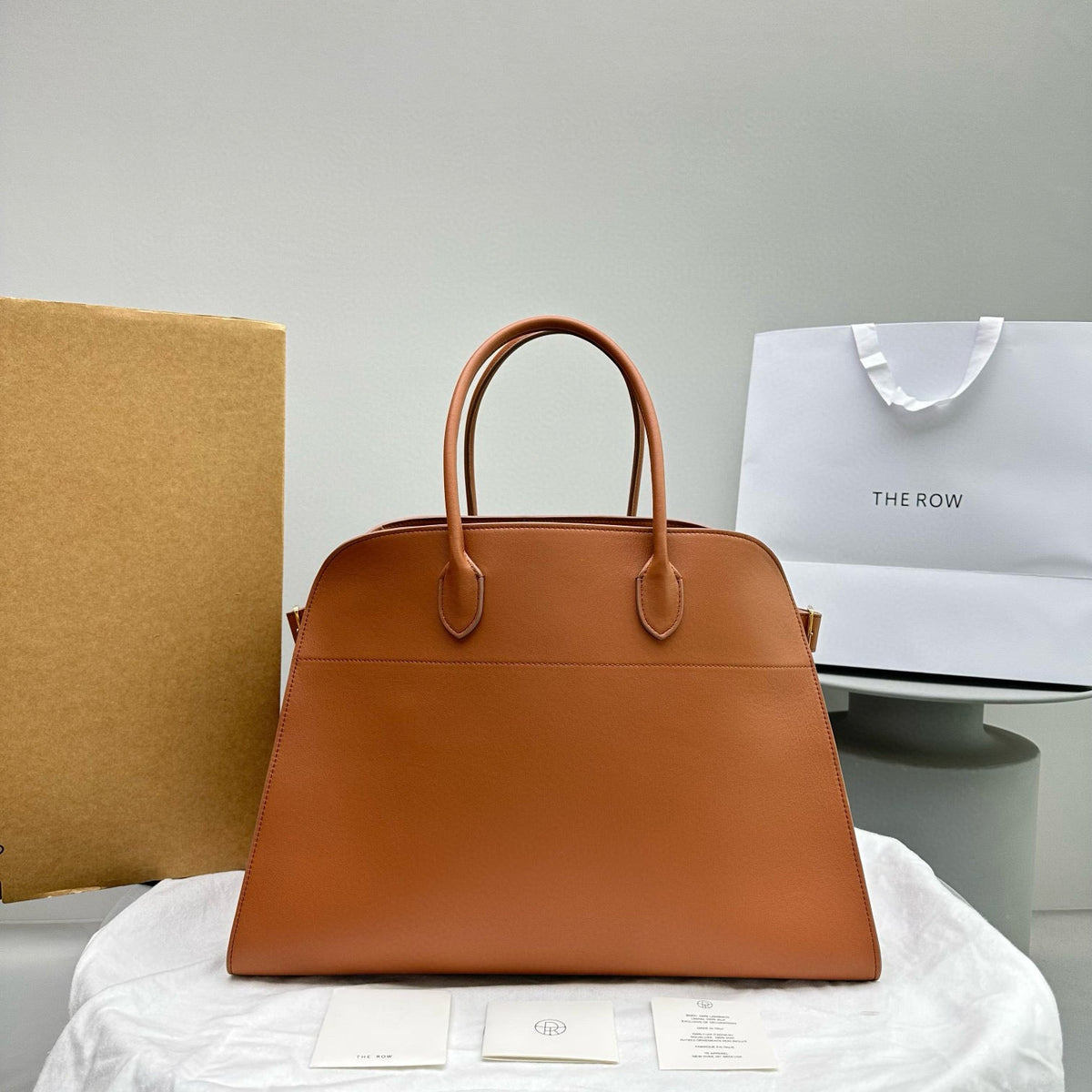 The Row Bags- The Row Margaux 17 Bag Luxury Designer Leather Handbag