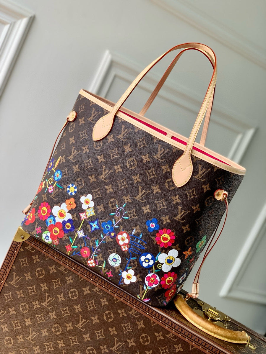 Louis Vuitton Bags- Louis Vuitton Lou x Murakami Neverfull Mm Bag Elegant Everyday Designer Handbag