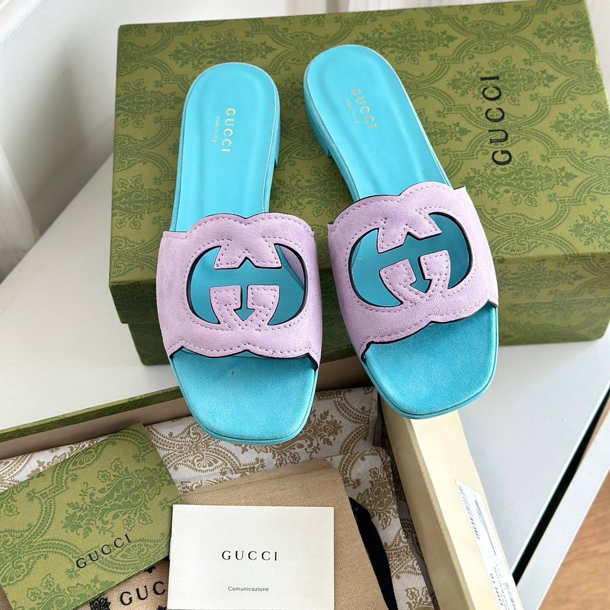 Gucci Shoes- Gucci Cut Out Sandals Premium Designer Casual Shoes