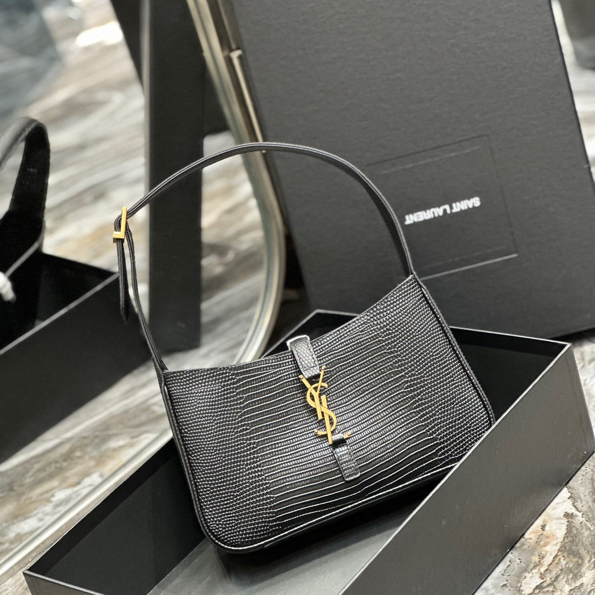 Saint Laurent Bags- Saint Laurent Le 5 A 7 Hobo Bag Premium Designer Shoulder Bag