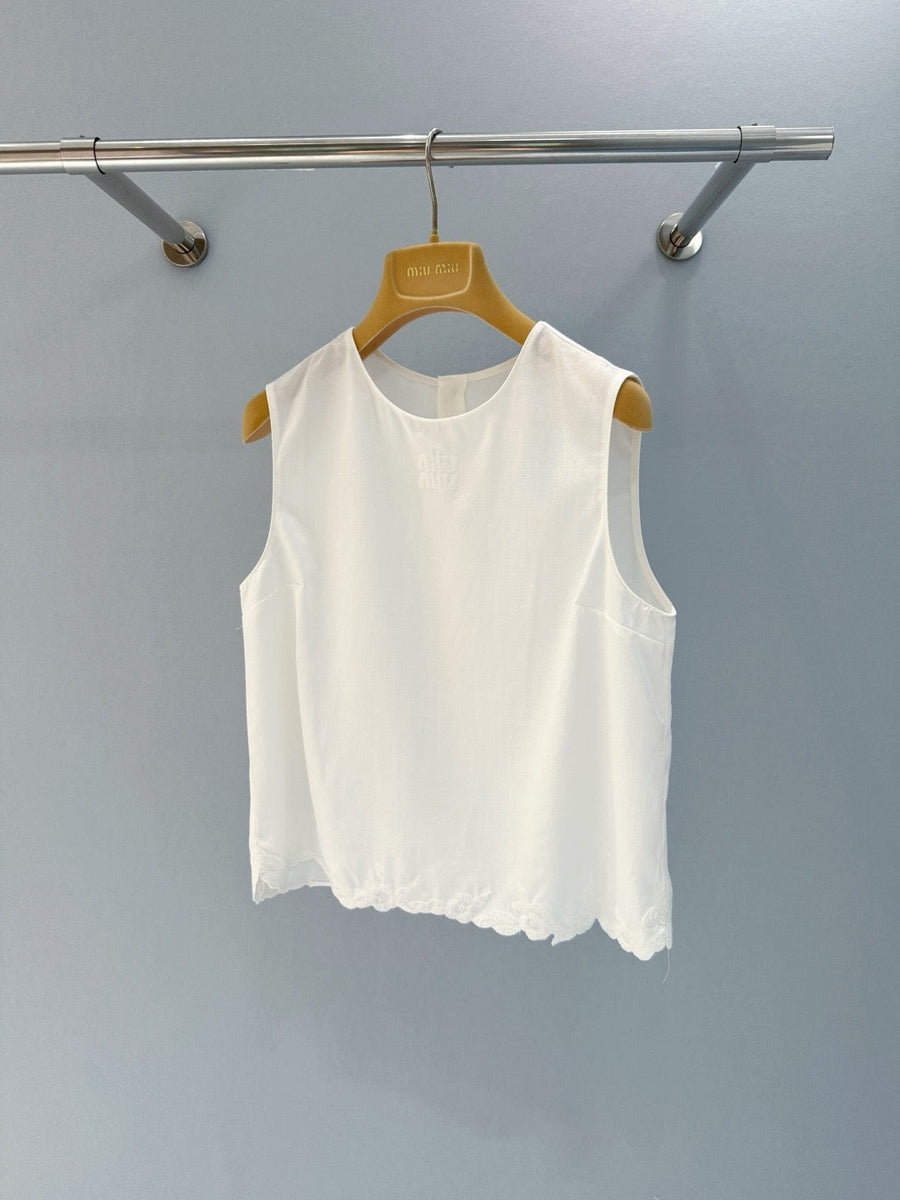 Tops- Miu M Top Elegant Everyday Designer Top