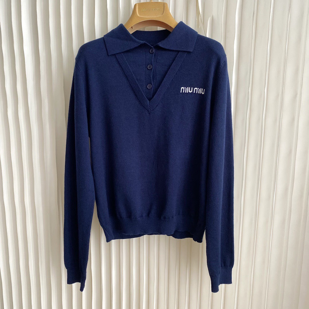 Sweaters- Miu M Jumper Luxury Designer Knit Sweater