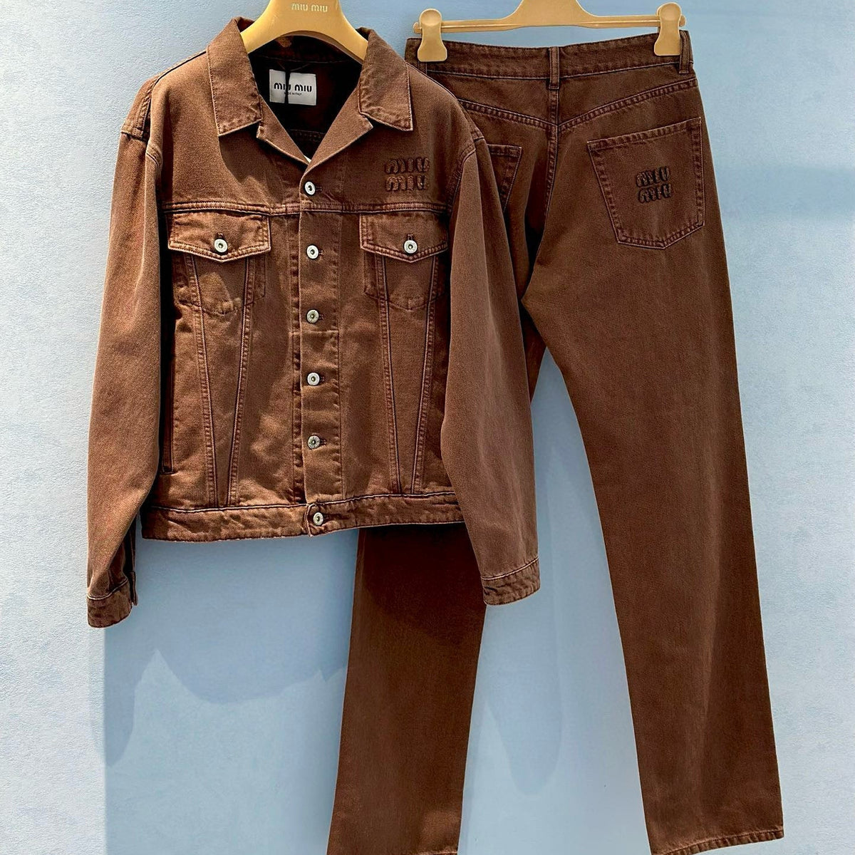 Jackets- Miu M Denim Jacket Luxury Designer Outerwear Jacket
