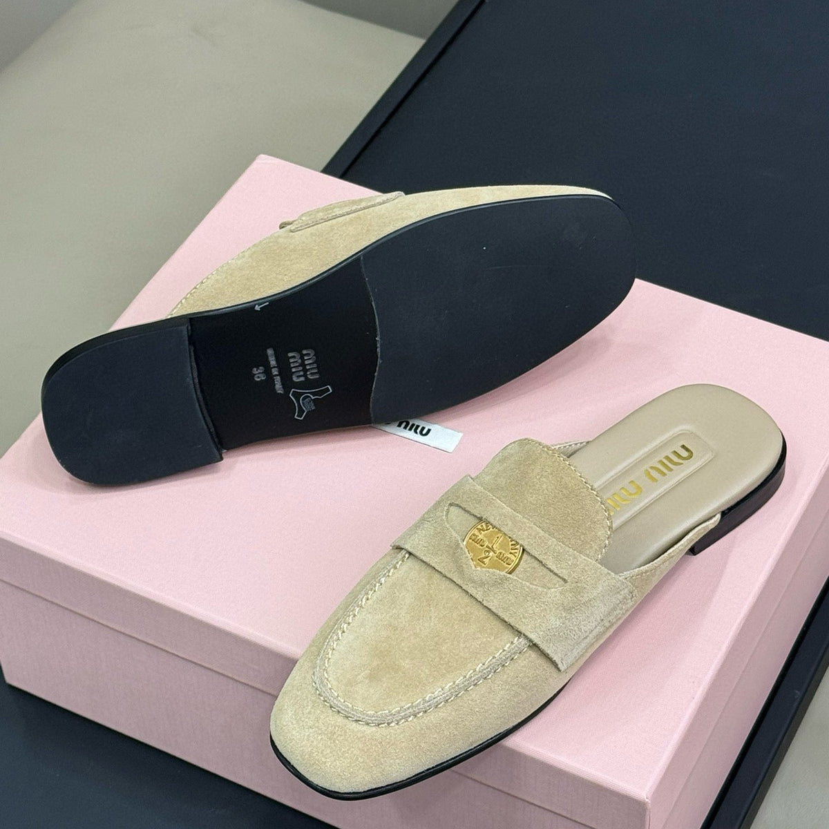 Shoes- Miu M Loafers Premium Designer Casual Shoes
