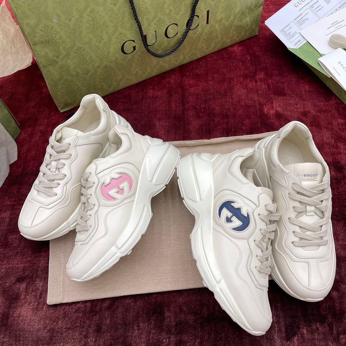Gucci Rhyton Sneakers detail shot – designer craftsmanship and quality