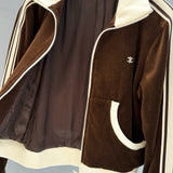 Back view of Celine luxury Bomber Jacket with clean finishing