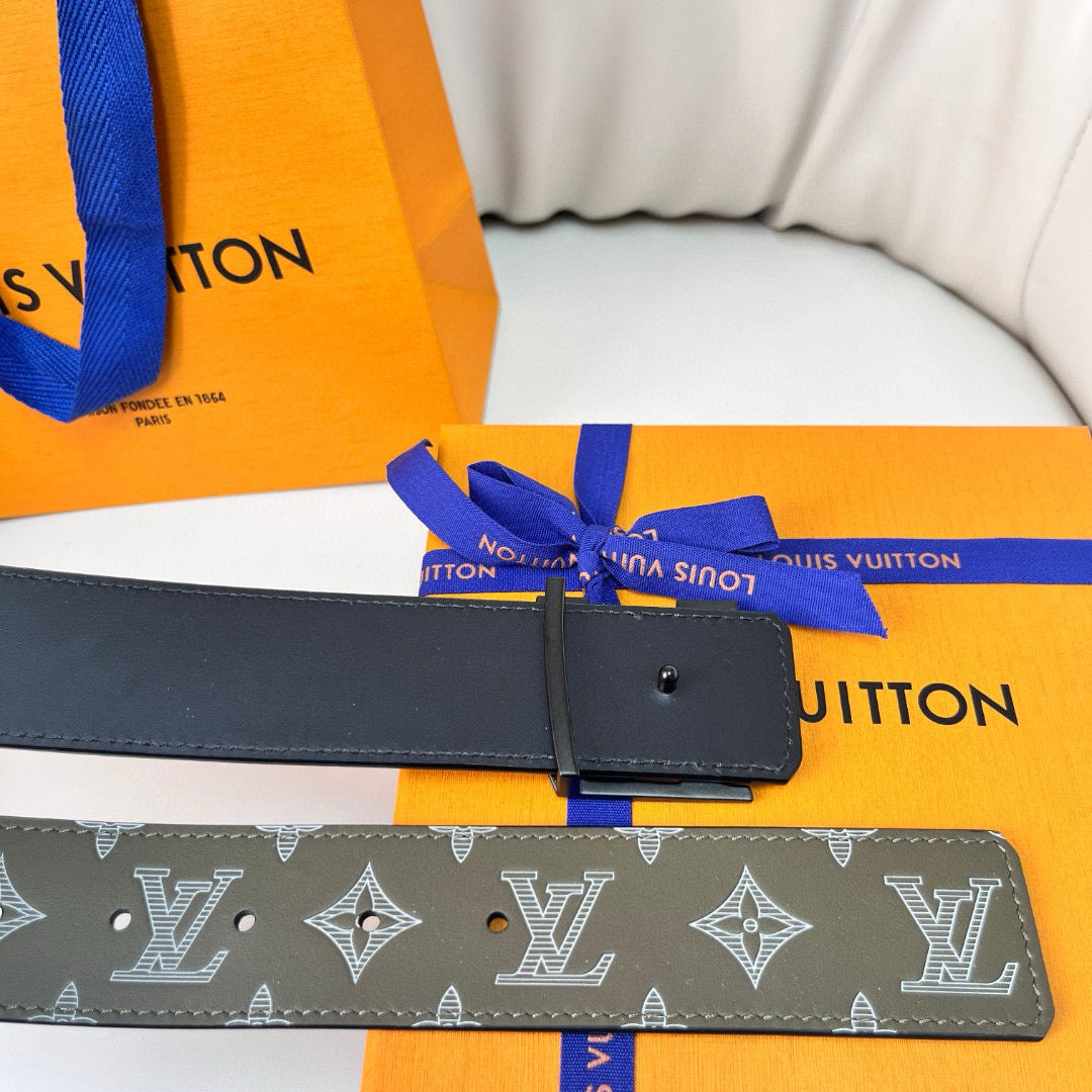Louis Vuitton Belts- Louis Vuitton Lou Belt 4.0 Cm Premium Leather Designer Belt