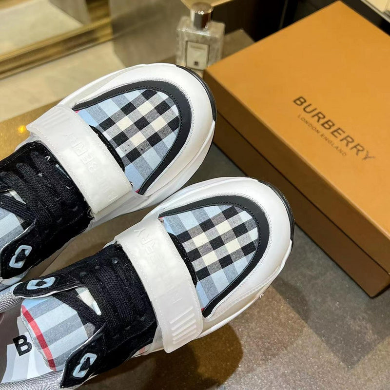 Burberry Grey Slip-On Sneakers - Toe Detail View
