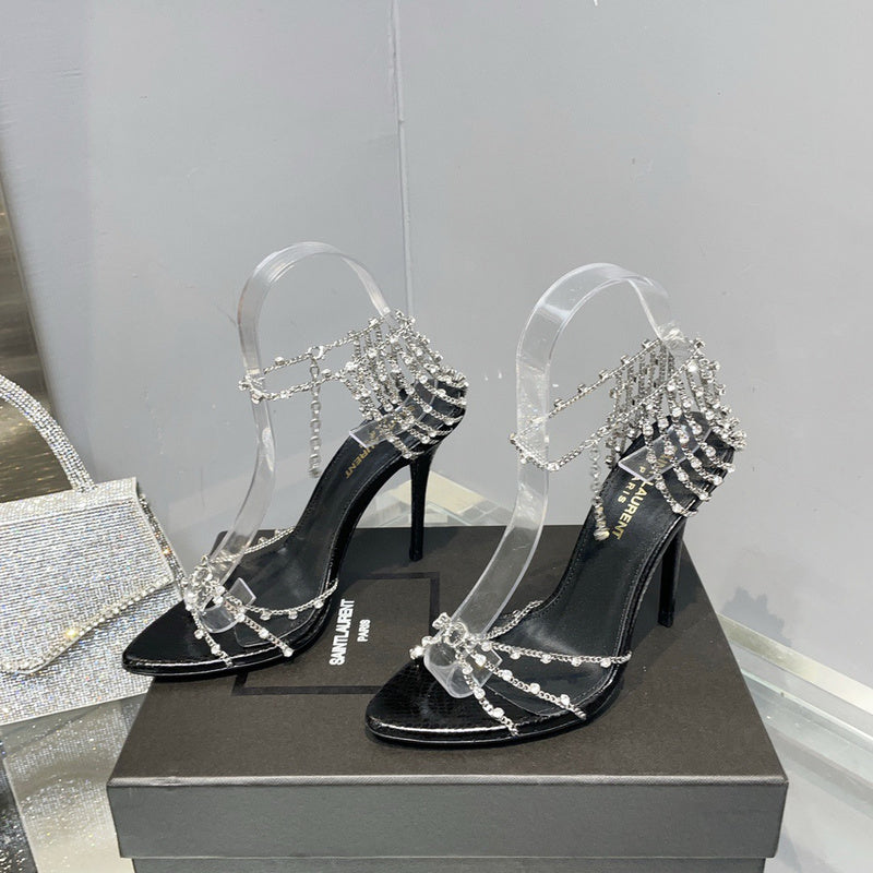 Saint Laurent luxury shoes detail shot