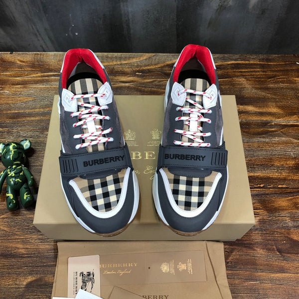 Burberry Nude Slip-On Sneakers - Angled View