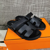 Hermès Tan Crisscross Strap Sandals - Heel Detail View
