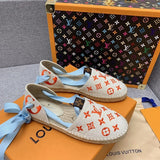 Louis Vuitton Grey Pointed-Toe Flats - Sole Detail View