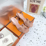 Hermes sandals Style 141 - texture and material detail