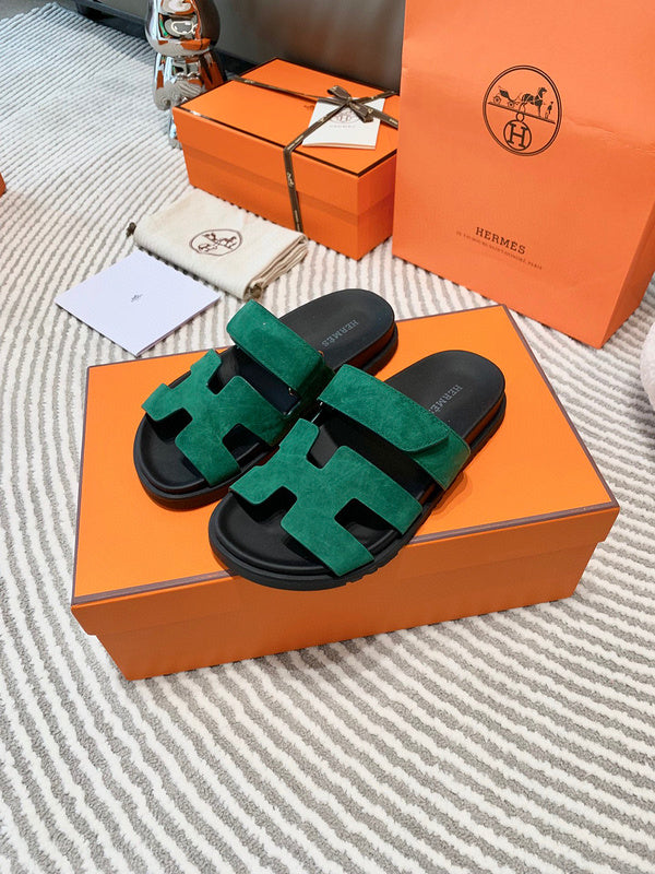 Hermes sandals Style 209 - close-up of sleek modern silhouette