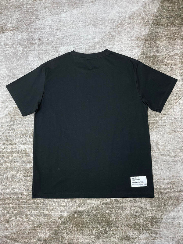 Close-up of Amiri t-shirt craftsmanship
