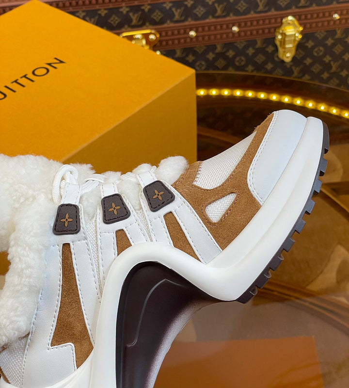 Louis Vuitton White Pointed-Toe Stiletto Heels - Detail Shot of Craftsmanship
