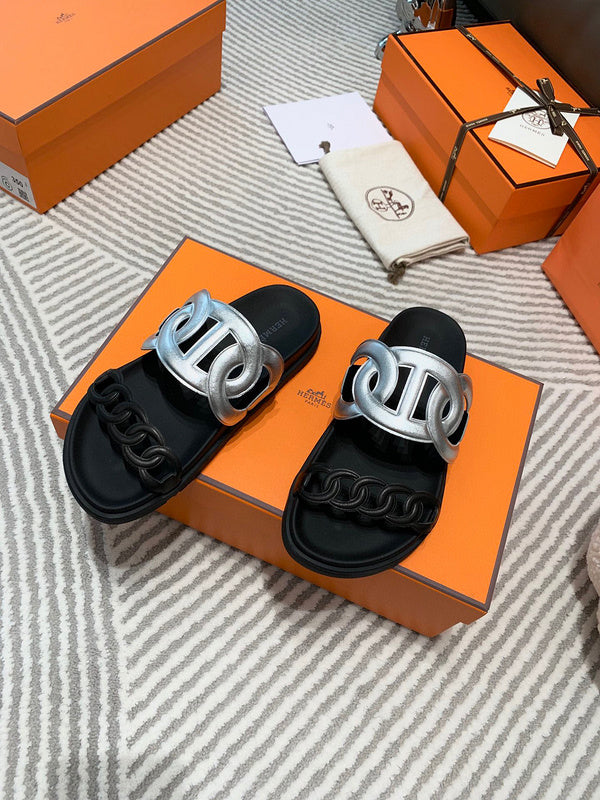 Hermes sandals Style 215 - styled lifestyle view