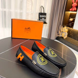 Hermès Chocolate Brown Loafer Flats - Full Silhouette View