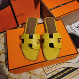 Hermès Burgundy Platform Sandals - Back View