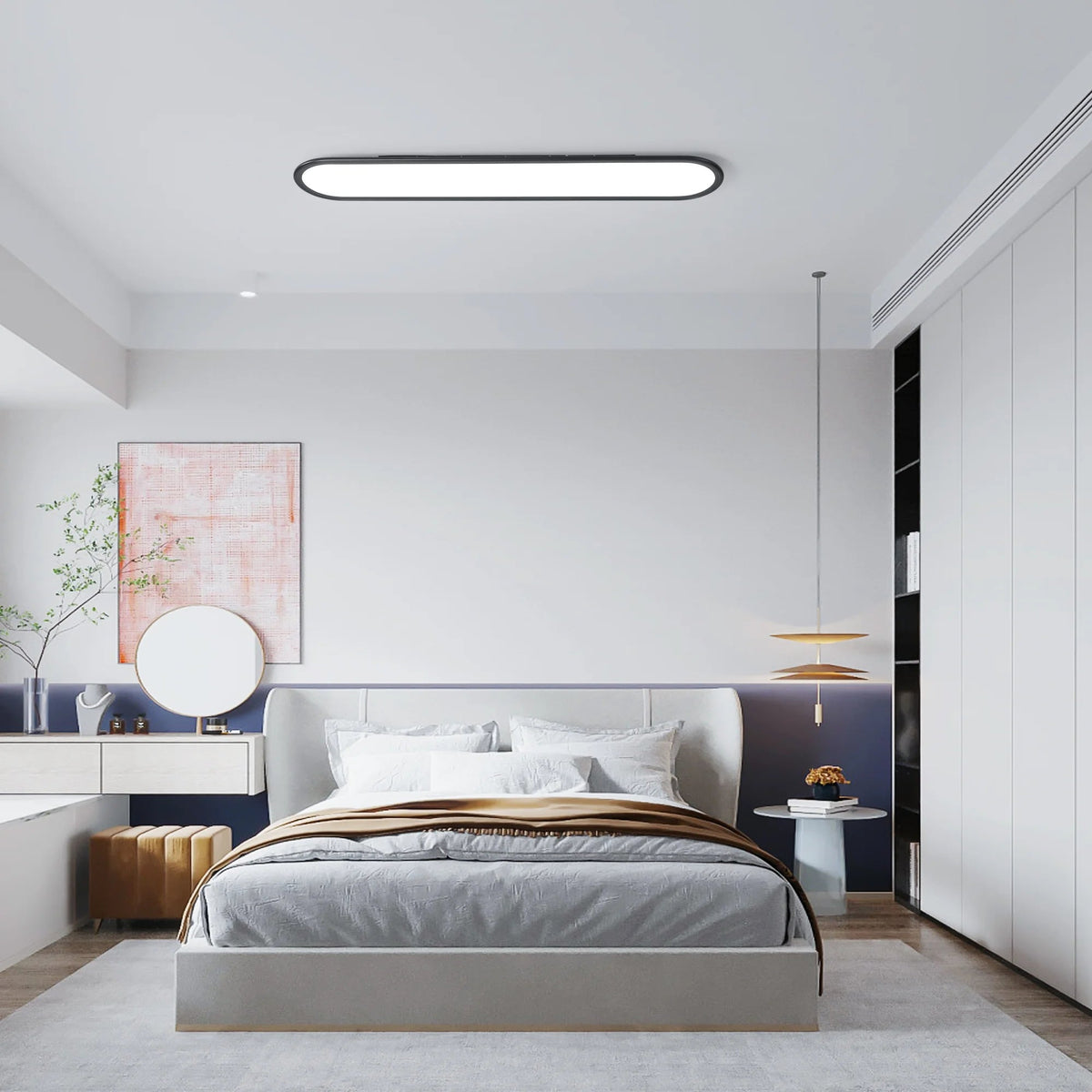 Modern Linear Ceiling Lights,48W Dimmable LED Ceiling Lamp