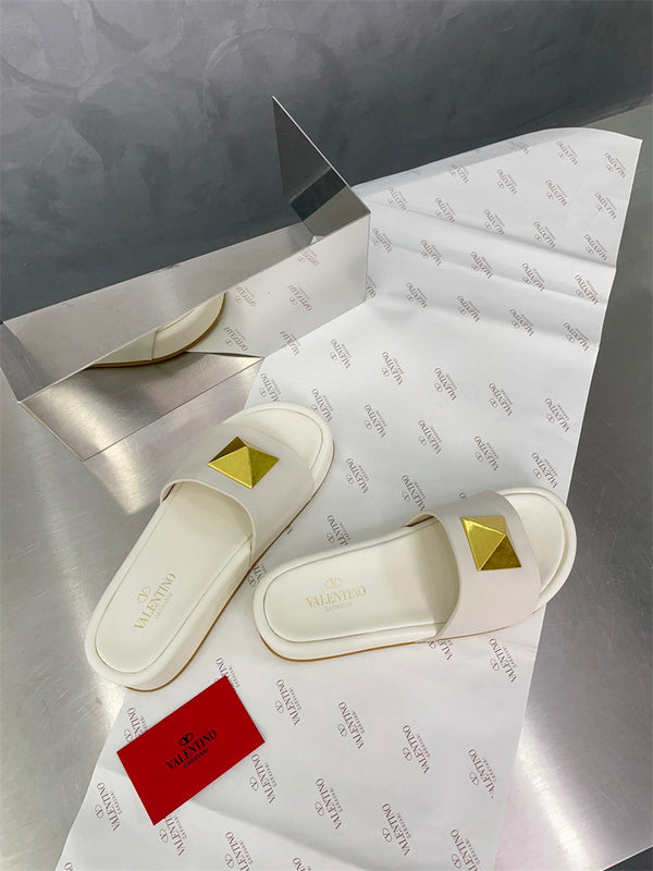 Close-up of Valentino Garavani shoes craftsmanship