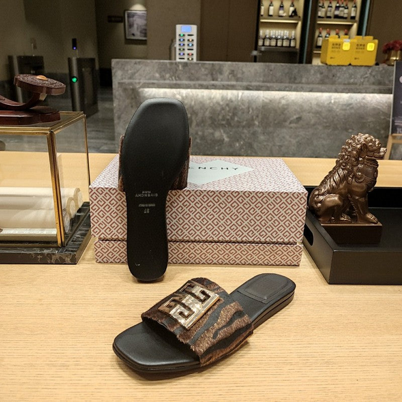 Givenchy Burgundy Loafer Flats - Angled View