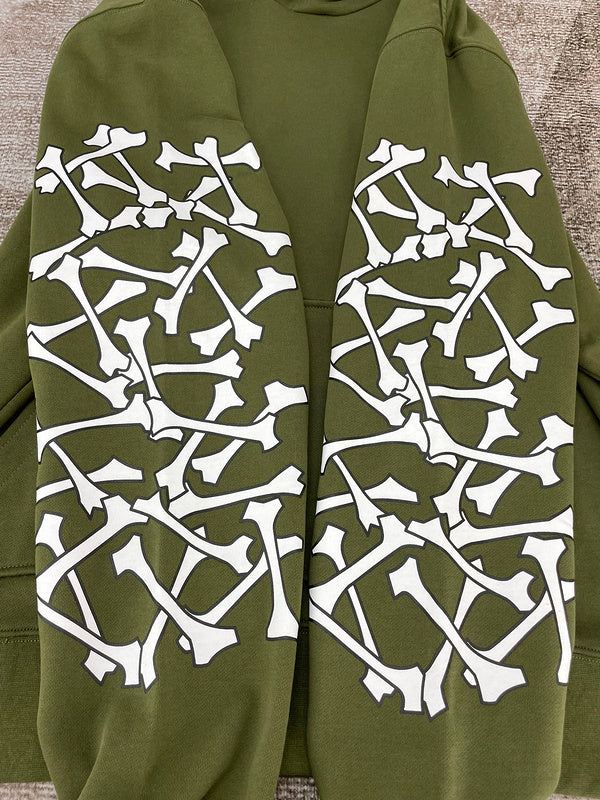Close-up of Amiri hoodie craftsmanship