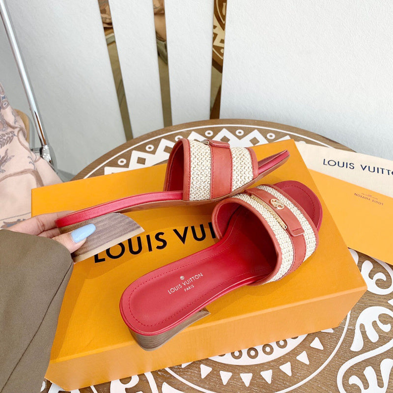 Louis Vuitton Burgundy Ankle Boots - Front View