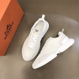 Hermès Camel High-Top Sneakers - Back View