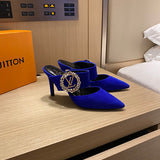 Louis Vuitton Black Block Heel Pumps - Lifestyle Styling Shot