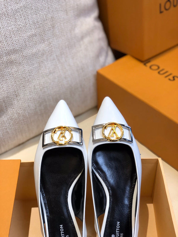 Louis Vuitton luxury shoes detail shot