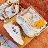 Close-up of Louis Vuitton shoes craftsmanship