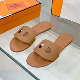 Hermès Nude Classic Ballet Flats - Close-Up Texture View
