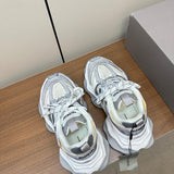 Balenciaga White Bow-Detail Flats - Side Profile View