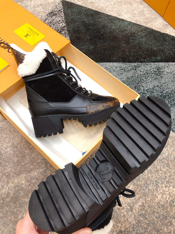 Louis Vuitton luxury shoes detail shot