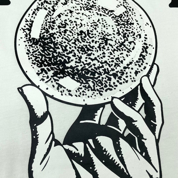 Close-up of Amiri t-shirt craftsmanship