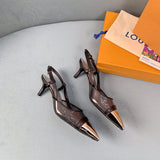 Louis Vuitton Tan Slip-On Sneakers - Front View