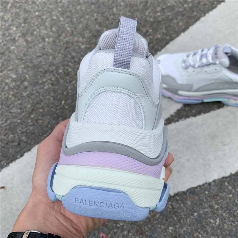 Balenciaga Grey Chunky Platform Sneakers - Toe Detail View