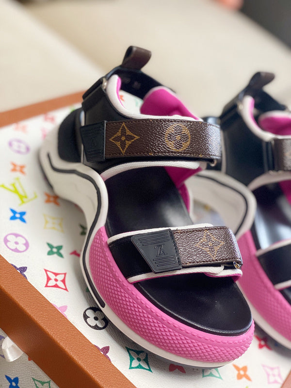 Close-up of Louis Vuitton shoes craftsmanship