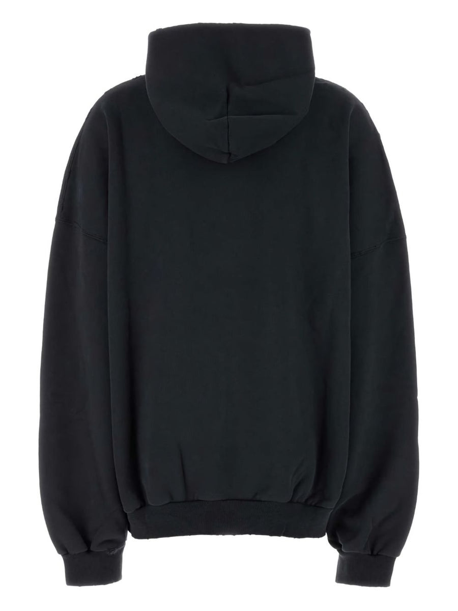 Balenciaga Bags- BALENCIAGA Classic Optical Cotton Hoodie with Pouch Pocket Luxury Designer Leather Handbag