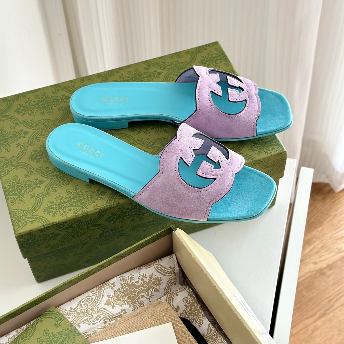 Gucci Shoes- Gucci Cut Out Sandals Premium Designer Casual Shoes