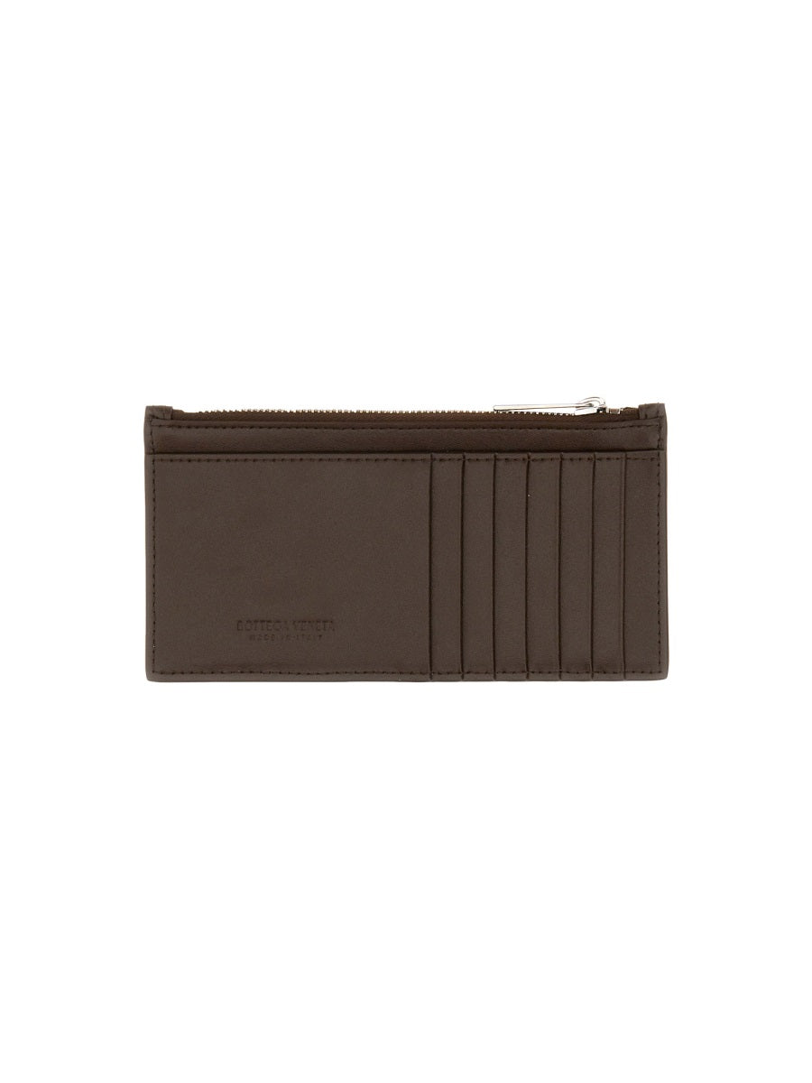 Bottega Veneta Wallets? Bottega Veneta Men Zippered Card Holder Elegant Everyday Leather Wallet