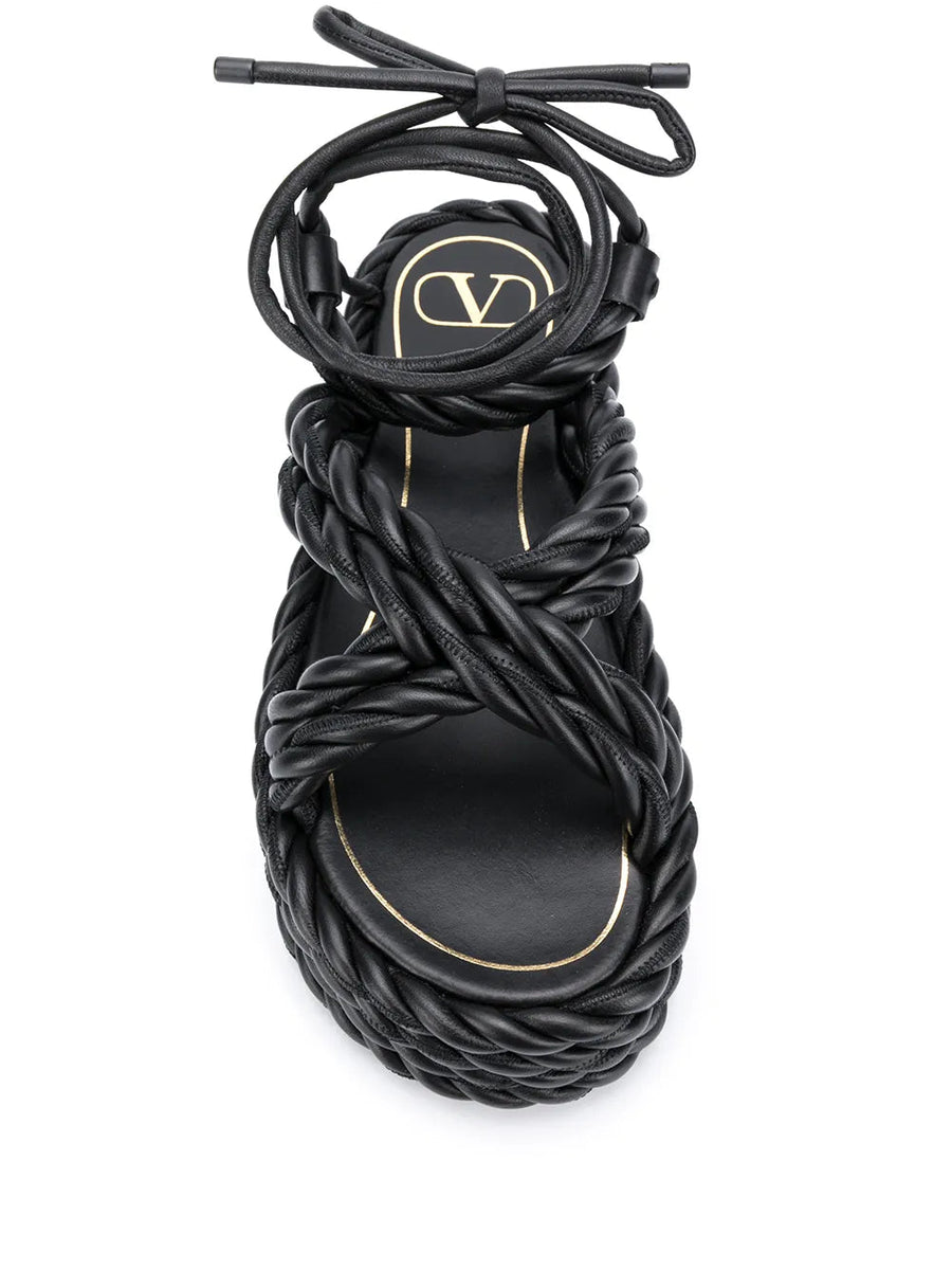 Valentino Shoes? Valentino Garavani Rope Wedge Sandals Premium Designer Casual Shoes