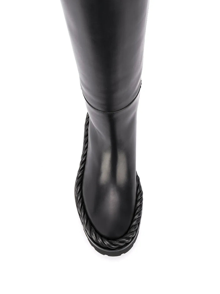 Valentino Shoes? Valentino Garavani Rope Detail Knee-Length Boots Premium Designer Casual Shoes