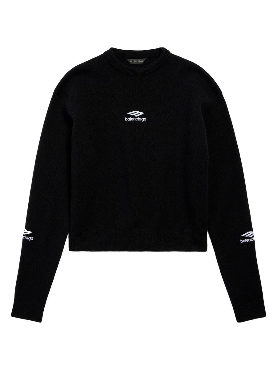 Balenciaga Sweaters? BALENCIAGA Wool Knit Ski Crewneck Sweater for Women - SS25 Edition Luxury Designer Knit Sweater
