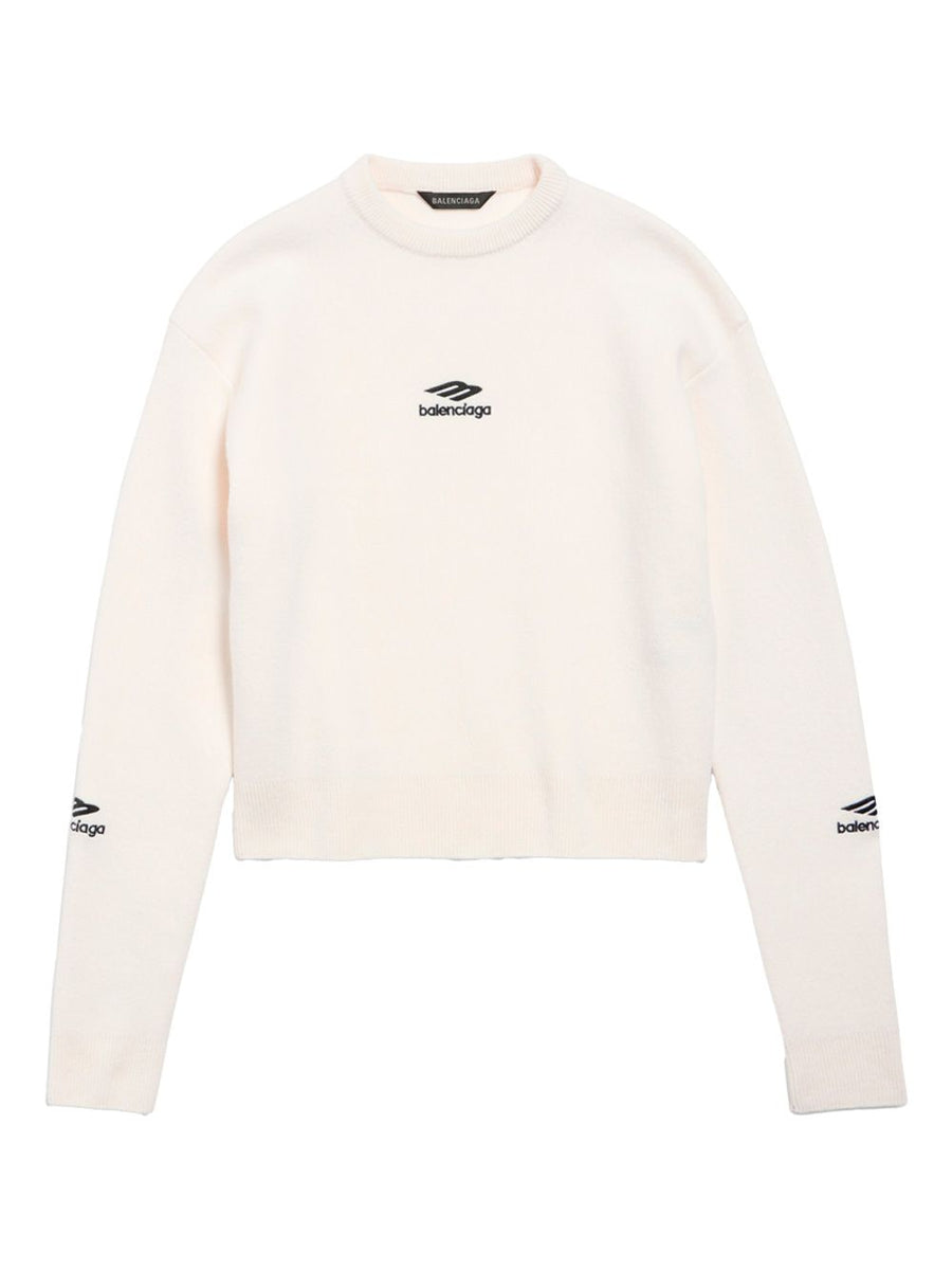 Balenciaga Sweaters? BALENCIAGA Wool Knit Ski Crewneck for Women - SS25 Luxury Designer Knit Sweater