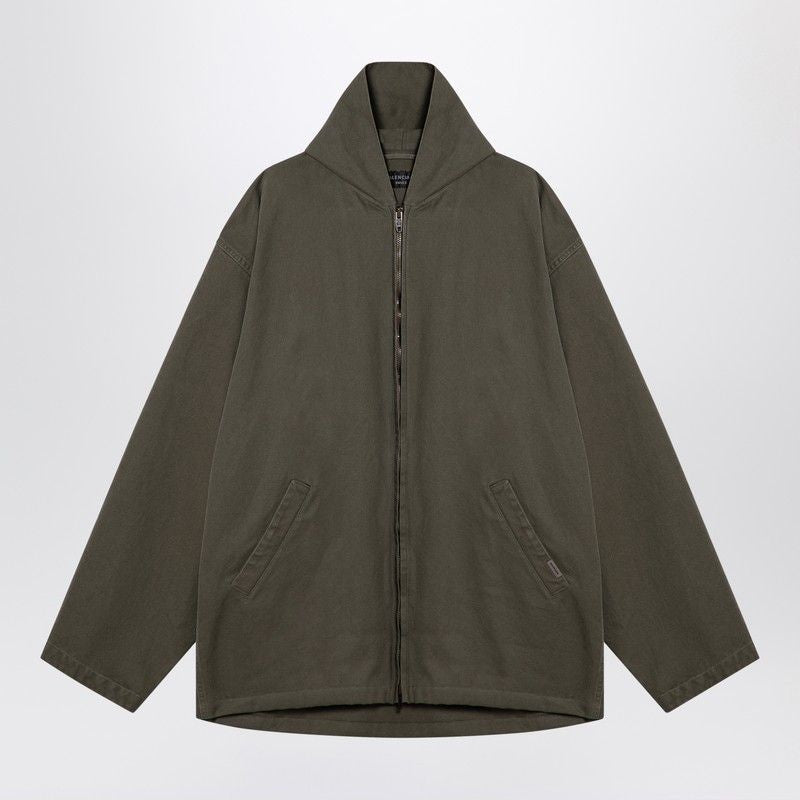 Balenciaga Jackets- BALENCIAGA Heavy Cotton Hooded Jacket Stylish Everyday Designer Outerwear