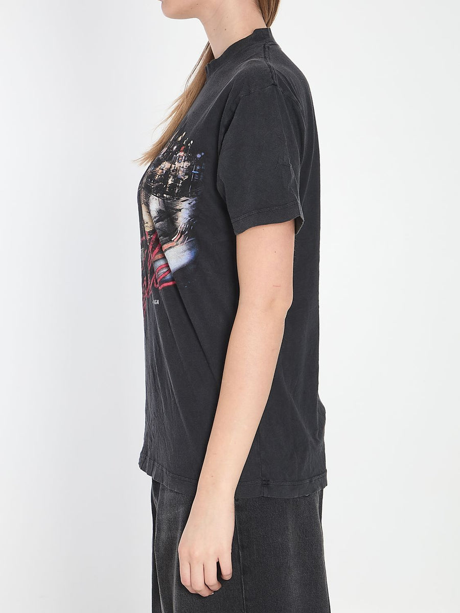 Balenciaga T-Shirts- BALENCIAGA Crinkled Cotton Short-Sleeve Crewneck T-Shirt - Size M Premium Designer Cotton T-Shirt