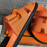 Hermès Tan Espadrille Wedge Sandals - Sole Detail View