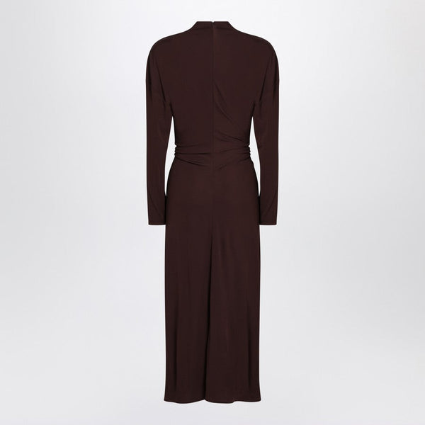 Bottega Veneta Dresses? Bottega Veneta Women Mid-Length Brown Dress In Viscose Jersey Luxury Party Occasion Dress